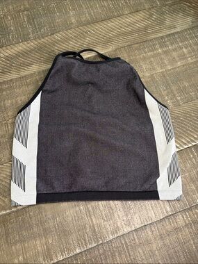 DSG Black and Light Gray Halter Sports Crop Top
